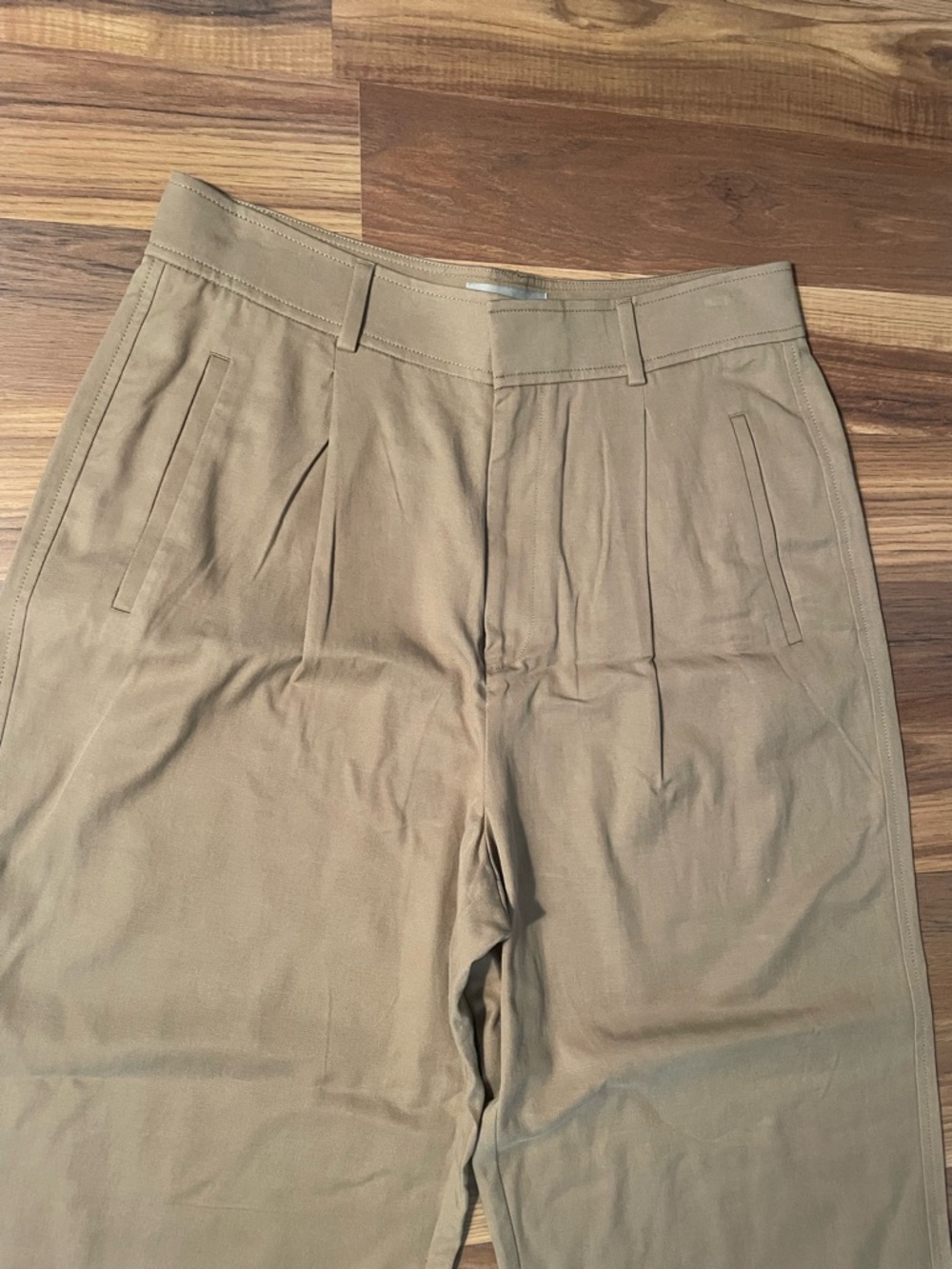 Everlane The Draper Pleated Pant in Buttersmooth Ash Brown Women's 12 Regular - Picture 5 of 8